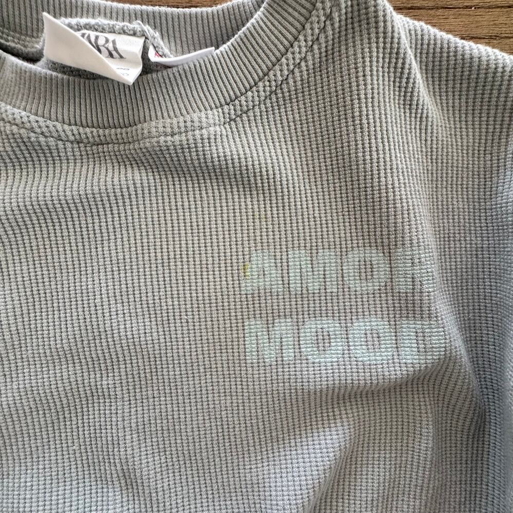 Zara Toddler Girl Waffle Sweatshirt - Size 3 years - Picture 3 of 4